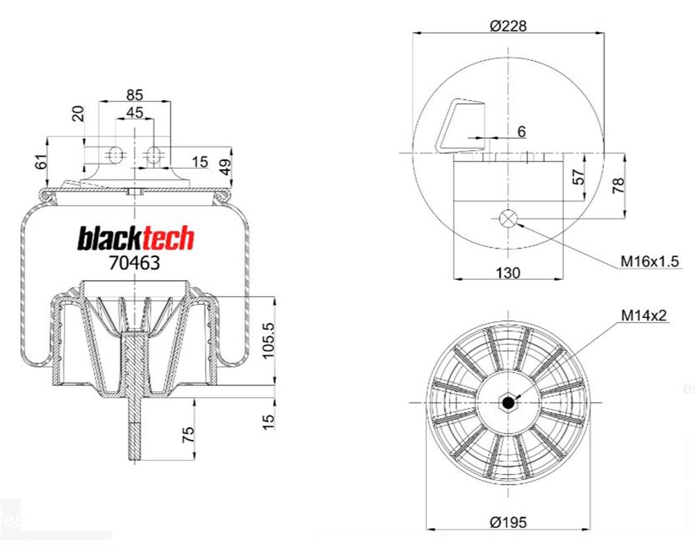 FUELLE DE SUSPENSION IVECO STRALIS AS 440S46T/AT440S46
