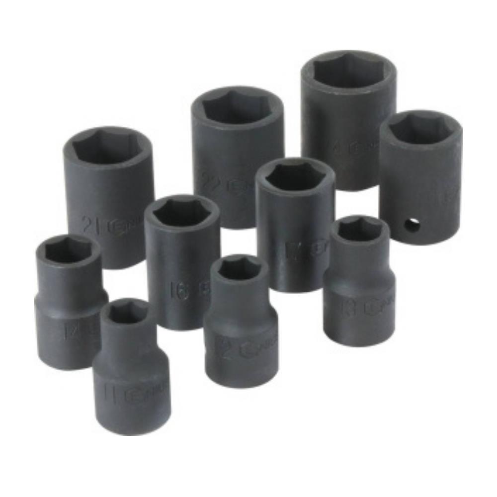 JUEGO DE 10 VASOS DE IMPACTO DE 1/2'' 11-24 MM *DT* miniatura