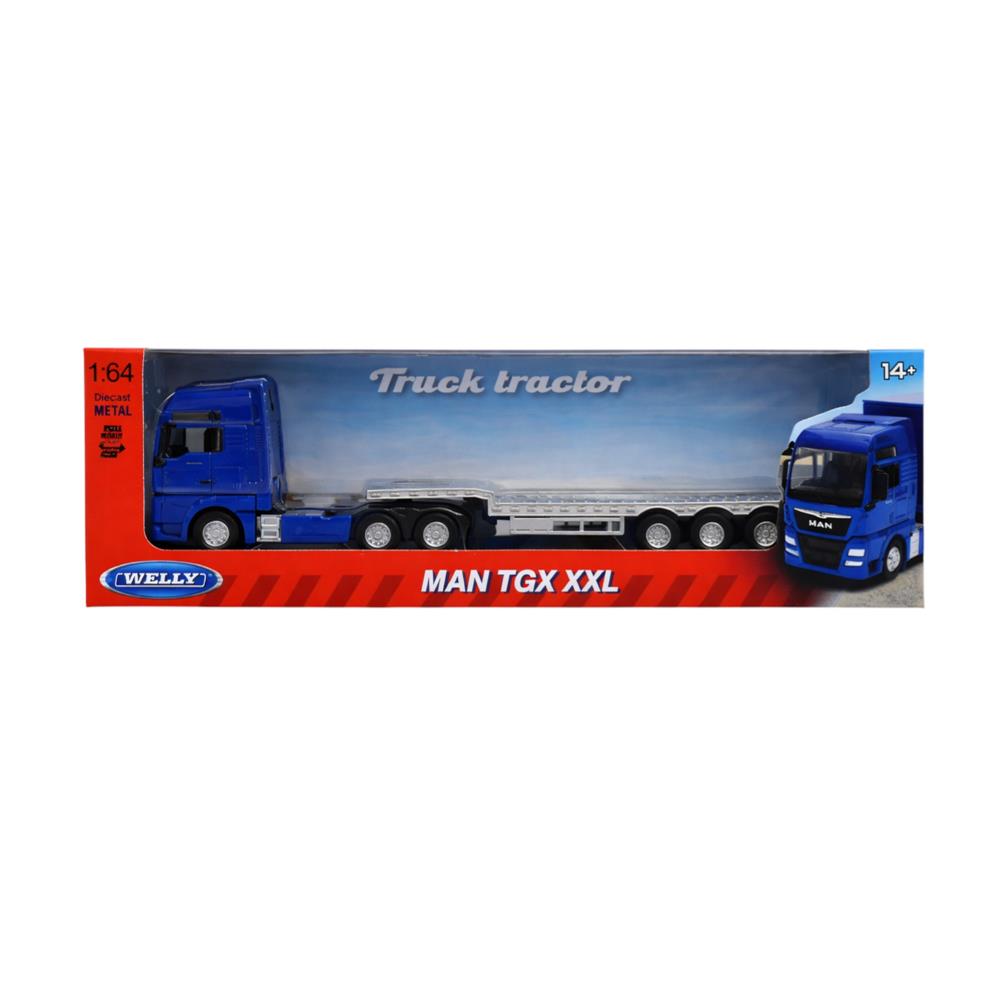 MAN TGX XXL LOWBOY AZUL 1:64 miniatura