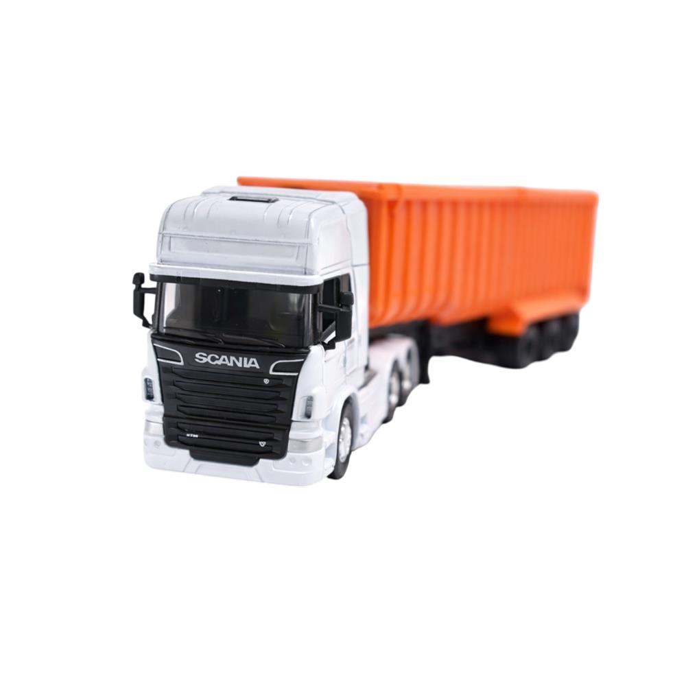 SCANIA V8 R730 HEAVY TIPPER NARANJO 1:64 miniatura