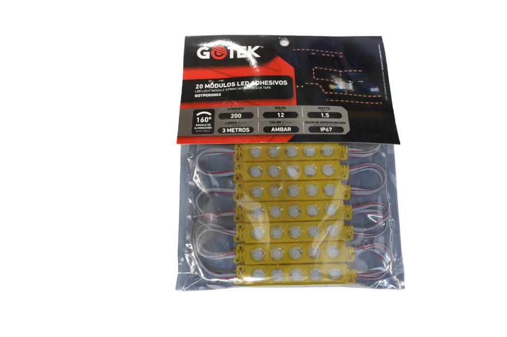 MODULOS LED AMBAR ADHESIVOS 12 VOLTS miniatura