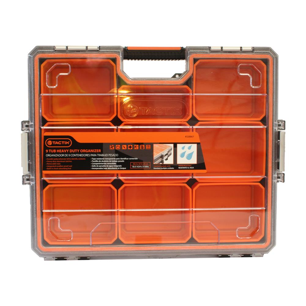 ORGANIZADOR PLASTICO 9 SEPARADORES TACTIX 320067 miniatura