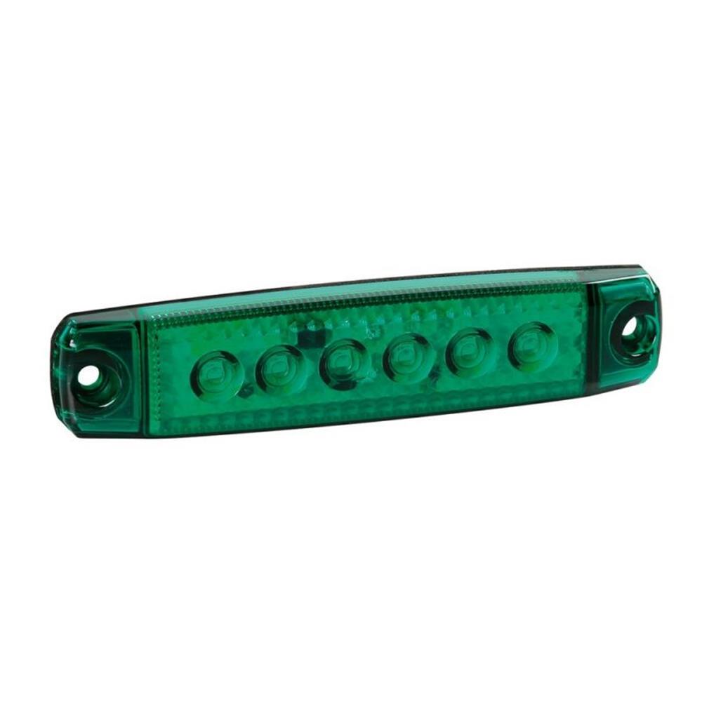 LUZ LATERAL DE 6 LED 12/24 V - VERDE