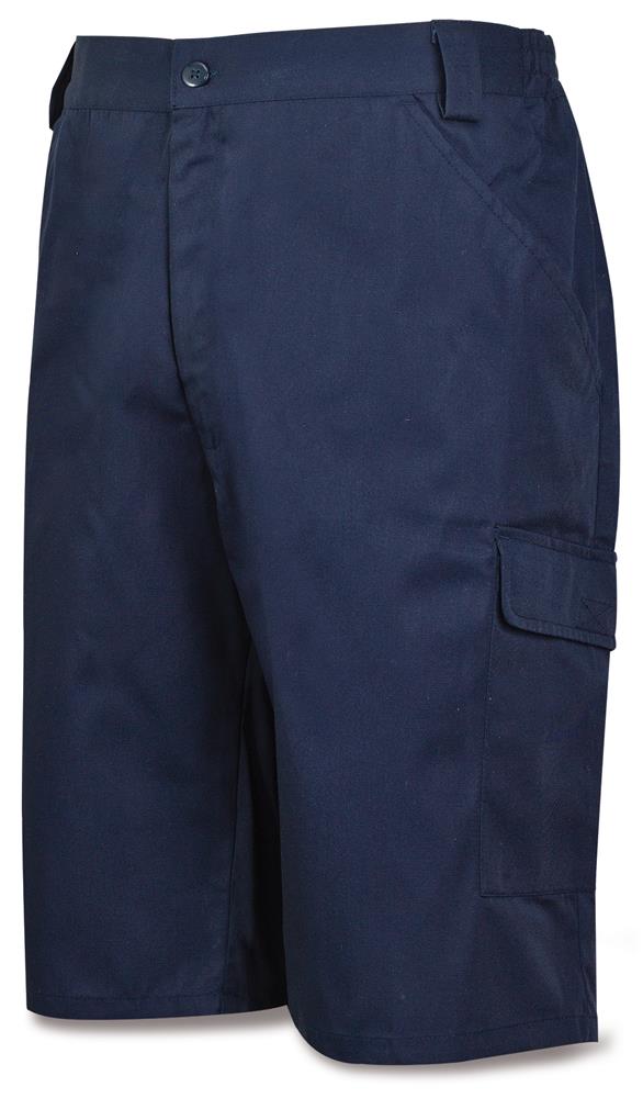 BERMUDA AZUL MARINO POLIÉSTER/ALGODÓN DE 200 G.MULTIBOLSILLO