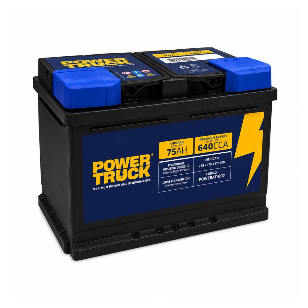 BATERÍA ESTANDAR 75 AH, 640 CCA, +D, 12V miniatura