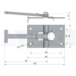 SUJETAPUERTAS MACHO ACERO CINCADO 8 miniatura