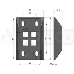 BASE SUJETAPUERTAS PLAS.80X45 HEMBR miniatura