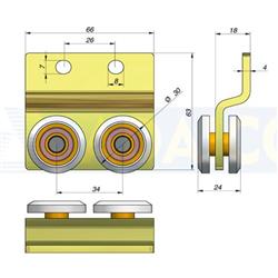 RODAMIENTO LONA DOBLE Ø30X24 SCHMITZ miniatura