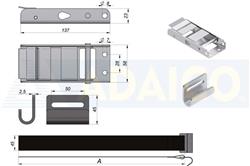 HEBILLA COMPLETA PULSADOR C/GANCHO INOX 173/0.7 M.X 5 CM miniatura