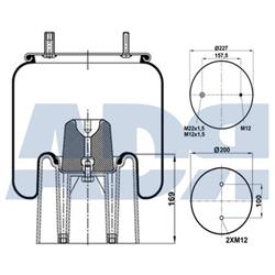 FUELLE DE SUSPENSION ROR/MERITOR miniatura