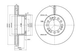 DISCO FRENO MAN DELANTERO F2000 SERIES miniatura