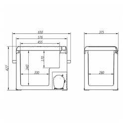 NEVERA DE 40 LTS, 12/24 VOLTS DE 65X38X43CM miniatura