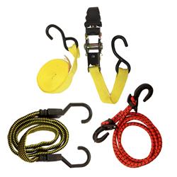 KIT X2 CINCHAS DE AMARRE GANCHO S + PULPOS ELÁSTICOS AMARRE miniatura