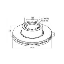 DISCO FRENO SAF 4079000501 12 TALAD miniatura