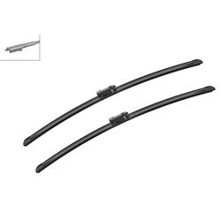 EL JUEGO DE RAQUETAS (PLUMILLAS) BOSCH AEROTWIN PARA EL FURGÓN PESADO IVECO DAILY VI (MODELOS DESDE 2014 EN ADELANTE) ES UN KIT DE ESCOBILLAS LIMPIAPARABRISAS DELANTERAS DE GAMA PREMIUM. SIENTE LA TOT