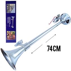 BOCINA CROMADA 74CM miniatura