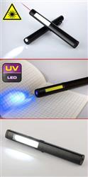 LÁMPARA DE INSPECCIÓN LED 350 LÚMENS, FOCO UV Y LÁSER miniatura