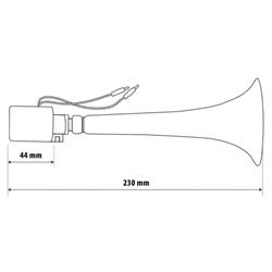 BOCINA SONIDO TURCO 12/24V 110DB 8A miniatura