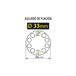 TAPACUBO DE ACERO INOX, PARA LLANTAS DE ALEACIÓN 33MM miniatura