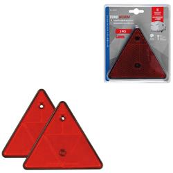 REFLECTORES TRIANGULARES ROJOS 160 MM 2 PIEZAS miniatura