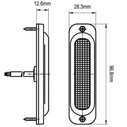 LUZ DIRECCIONAL DE ADVERTENCIA, 4 LED miniatura