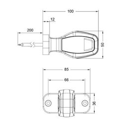 247 LED SIDE MARKER RED/CLR/AMB miniatura