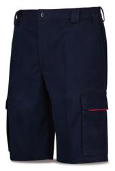 BERMUDA STRETCH AZUL MARINO/ROJO ALGODÓN 240 GR. MULTIBOLSIL