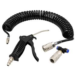 PISTOLA DE AIRE COMPRIMIDO CON MANGUERA ESPIRAL 5 MTS - T6 miniatura