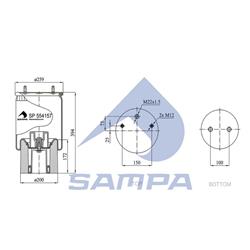 FUELLE DE SUSPENSION PISTON PLASTICO REMOLQUES SCHMITZ miniatura