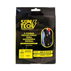 PACK DE 2 FUNDAS ELASTICAS PARA MANGUERAS DE AIRE (NEGRO) miniatura