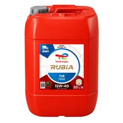 LUBRICANTE MOTOR RUBIA TIR 7400 15W40 E7 20L miniatura
