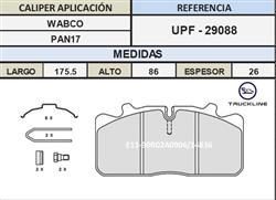 JUEGO DE PASTILLAS DE FRENO MAN / MERCEDES BENZ / RVI