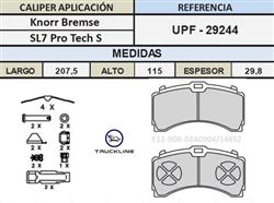 JUEGO PASTILLAS MERCEDES ACTROS MPIII, ACTROS MPIV