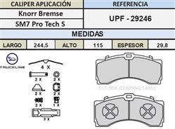 JUEGO PASTILLAS FRENO MERCEDES ACTROS MPIII, ACTROS MPIV