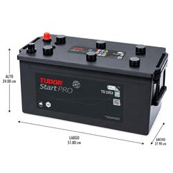 BATERÍA HD TG2253 225 AH, 1200 CCA, +I, 12V miniatura
