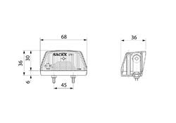 LUZ DE MATRICULA 12/24 V, BOMBILLA C5W, CONETOR OJAL miniatura