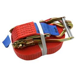 CINCHA DE AMARRE 2 IN CON TRINQUETE GANCHO JJ 9 MTS 5TON miniatura